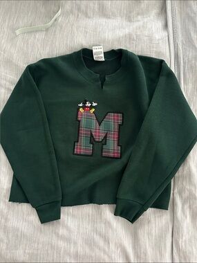 Vintage Mickey Mouse Crewneck Sweatshirt with DIY crop